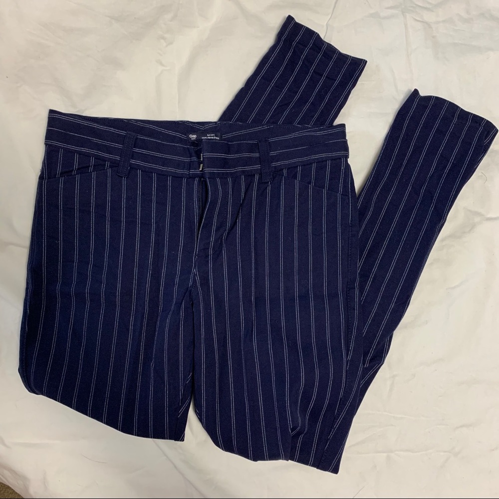 GAP blue with white strip pant